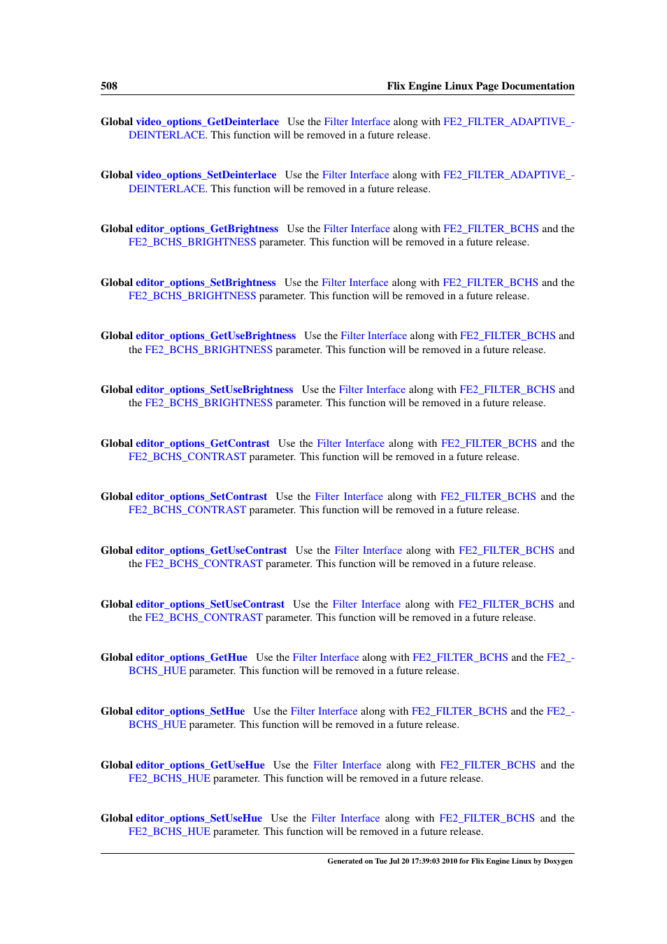 Deprecated | Google Flix Engine Linux Reference Manual User Manual | Page 514 / 545