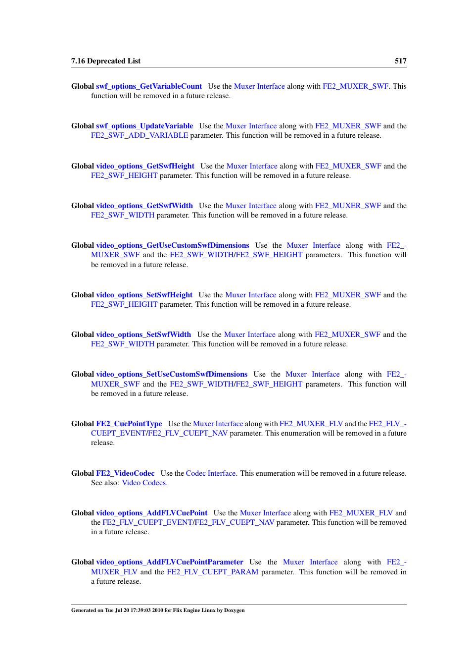 Deprecated | Google Flix Engine Linux Reference Manual User Manual | Page 523 / 545