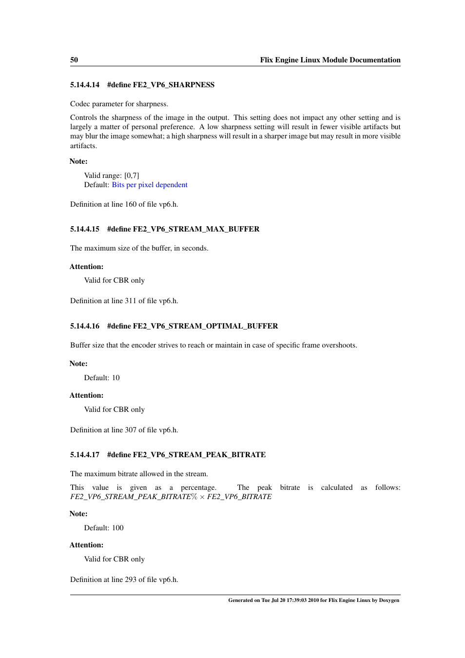 Fe2_vp6_stream_peak_bitrate, Fe2_vp6_stream_prebuffer, Fe2_vp6_stream_optimal_buffer | Fe2_vp6_stream_max_buffer | Google Flix Engine Linux Reference Manual User Manual | Page 56 / 545