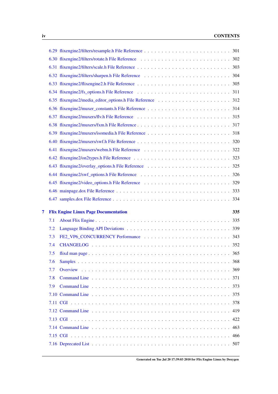 Google Flix Engine Linux Reference Manual User Manual | Page 6 / 545