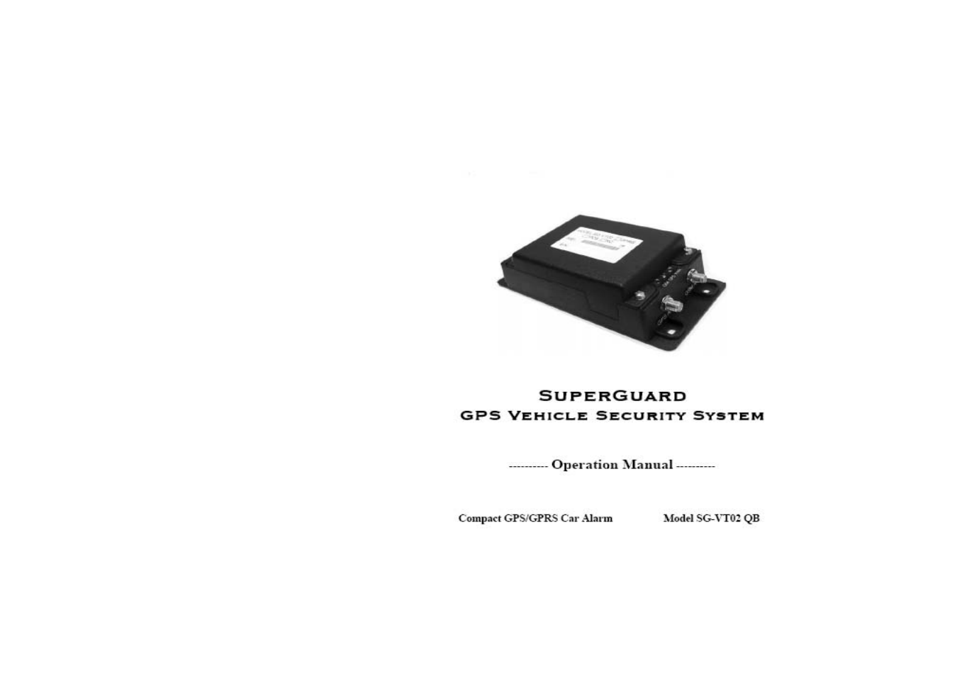 APM SG-VT02 QB User Manual | 16 pages