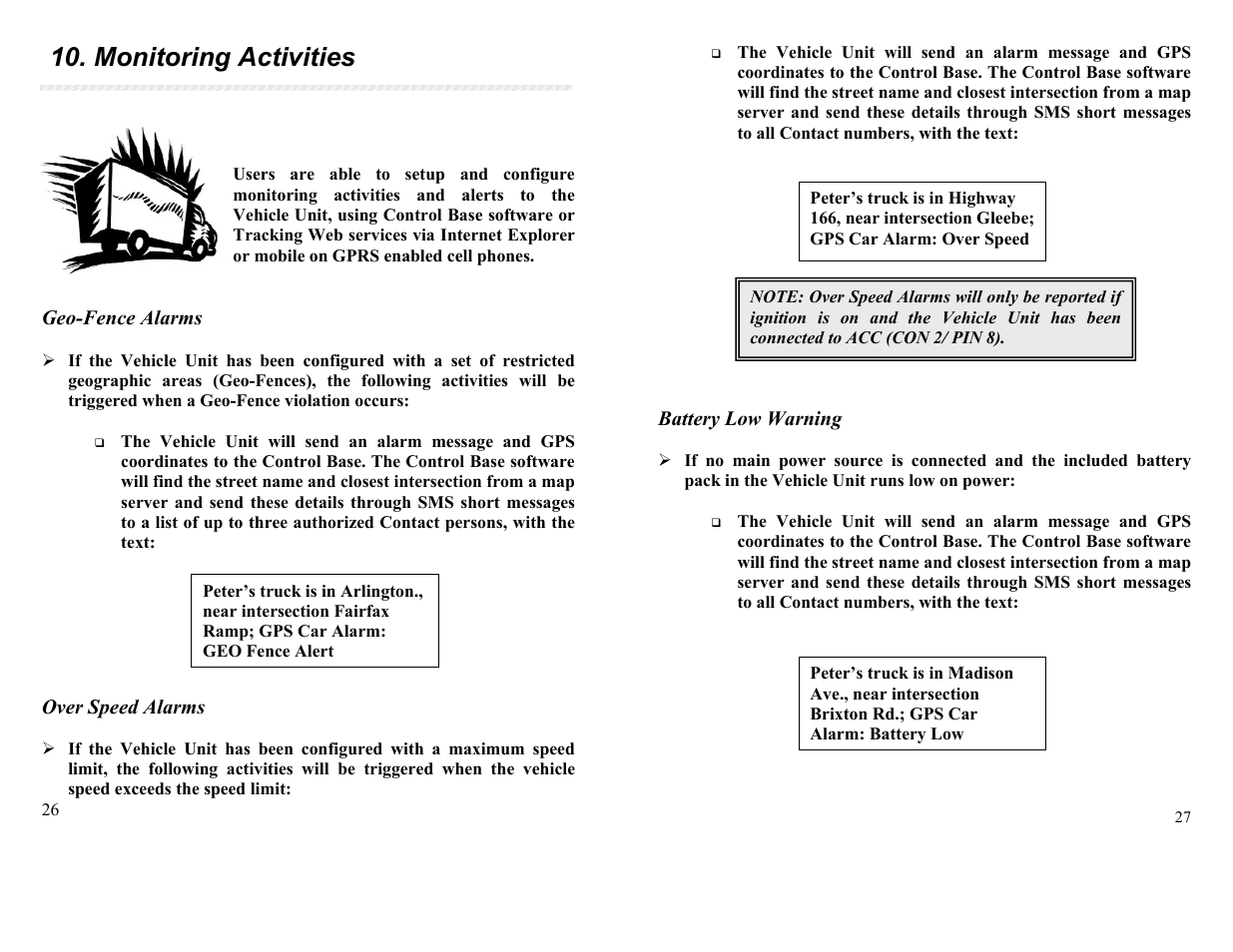 Monitoring activities | APM SG-VT02 QB User Manual | Page 14 / 16