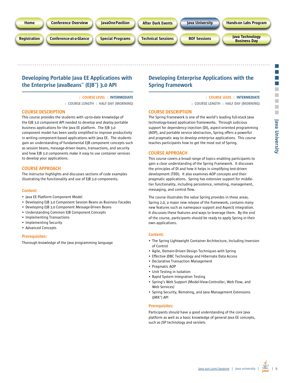 Google 2007 JavaOne Advance Conference Guide User Manual | Page 11 / 68