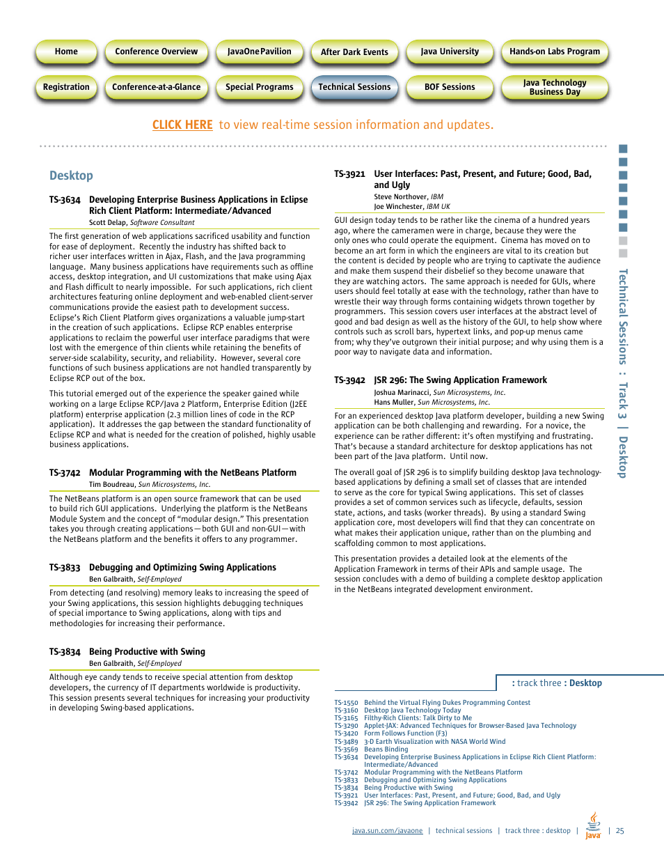 Desktop | Google 2007 JavaOne Advance Conference Guide User Manual | Page 27 / 68