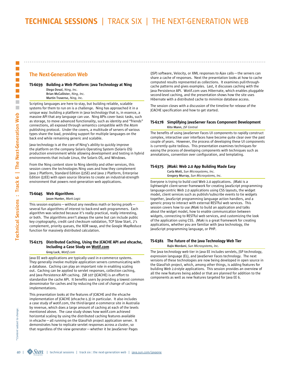 Google 2007 JavaOne Advance Conference Guide User Manual | Page 42 / 68