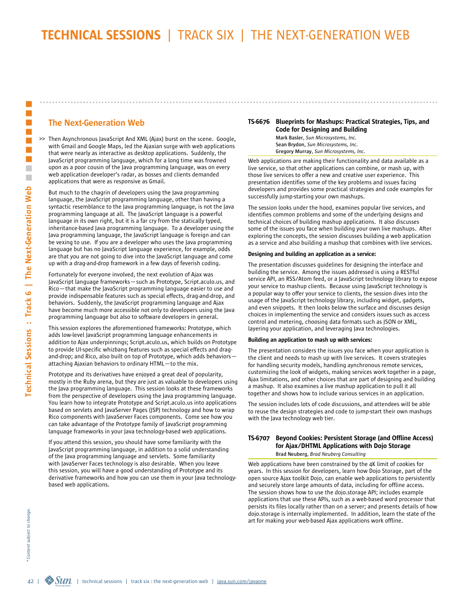 Google 2007 JavaOne Advance Conference Guide User Manual | Page 44 / 68
