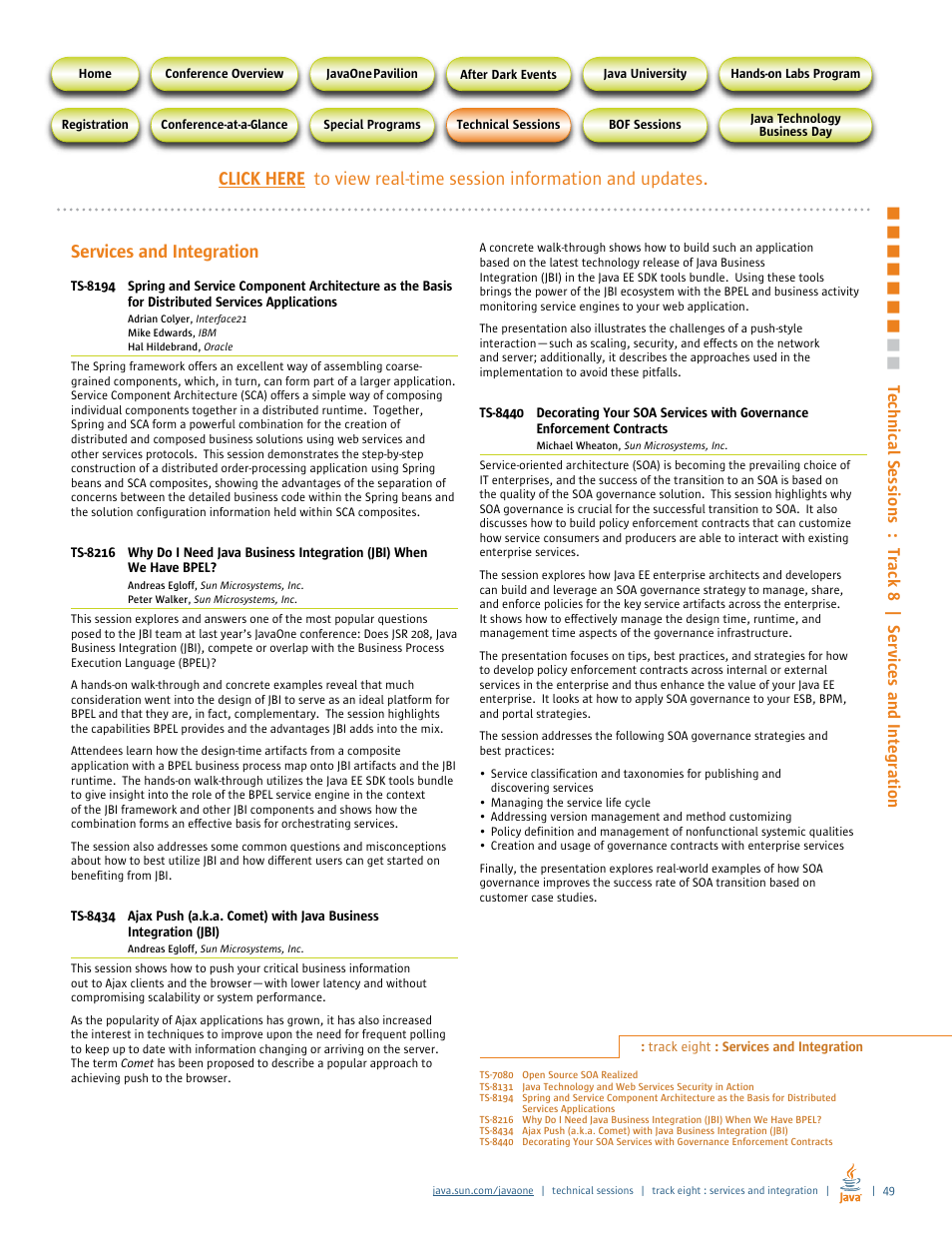 Services and integration | Google 2007 JavaOne Advance Conference Guide User Manual | Page 51 / 68