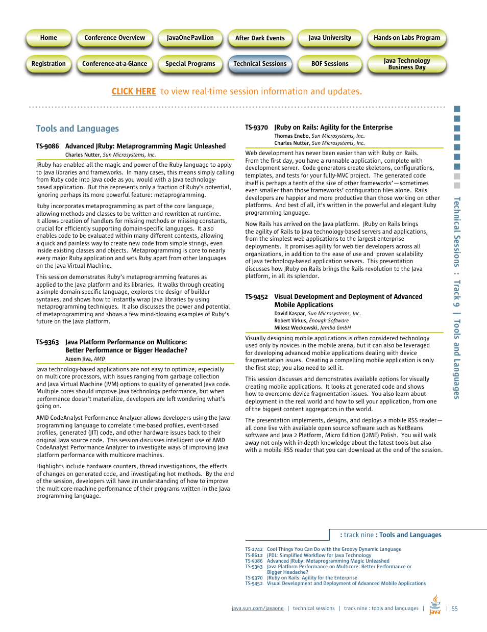 Tools and languages | Google 2007 JavaOne Advance Conference Guide User Manual | Page 57 / 68