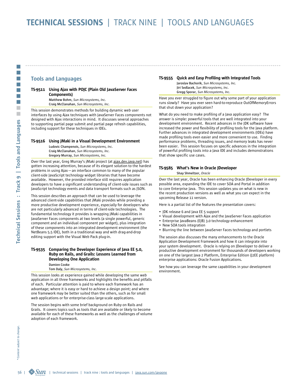 Google 2007 JavaOne Advance Conference Guide User Manual | Page 58 / 68