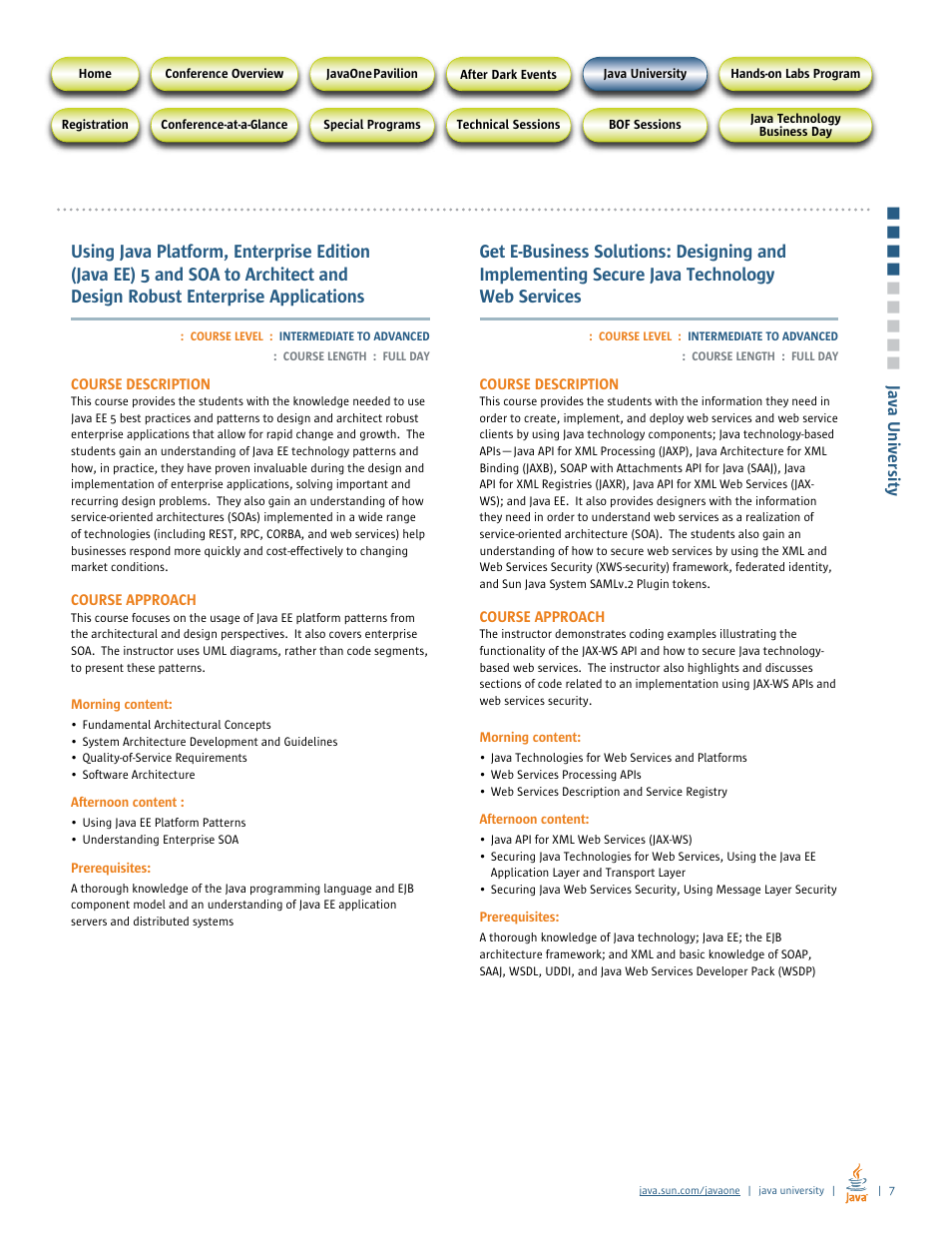 Google 2007 JavaOne Advance Conference Guide User Manual | Page 9 / 68