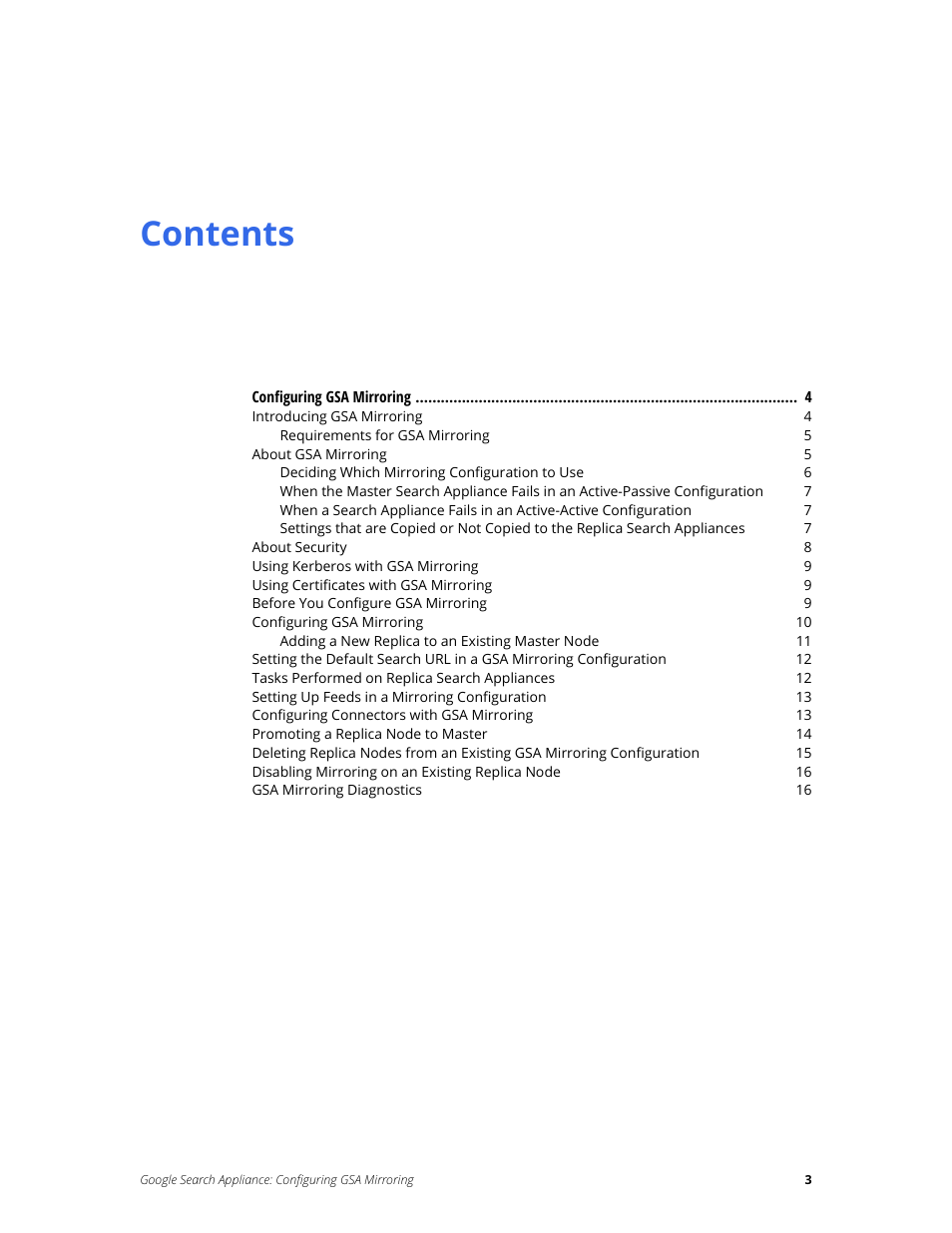 Google Search Appliance Configuring GSA Mirroring version 7.0 User Manual | Page 3 / 17