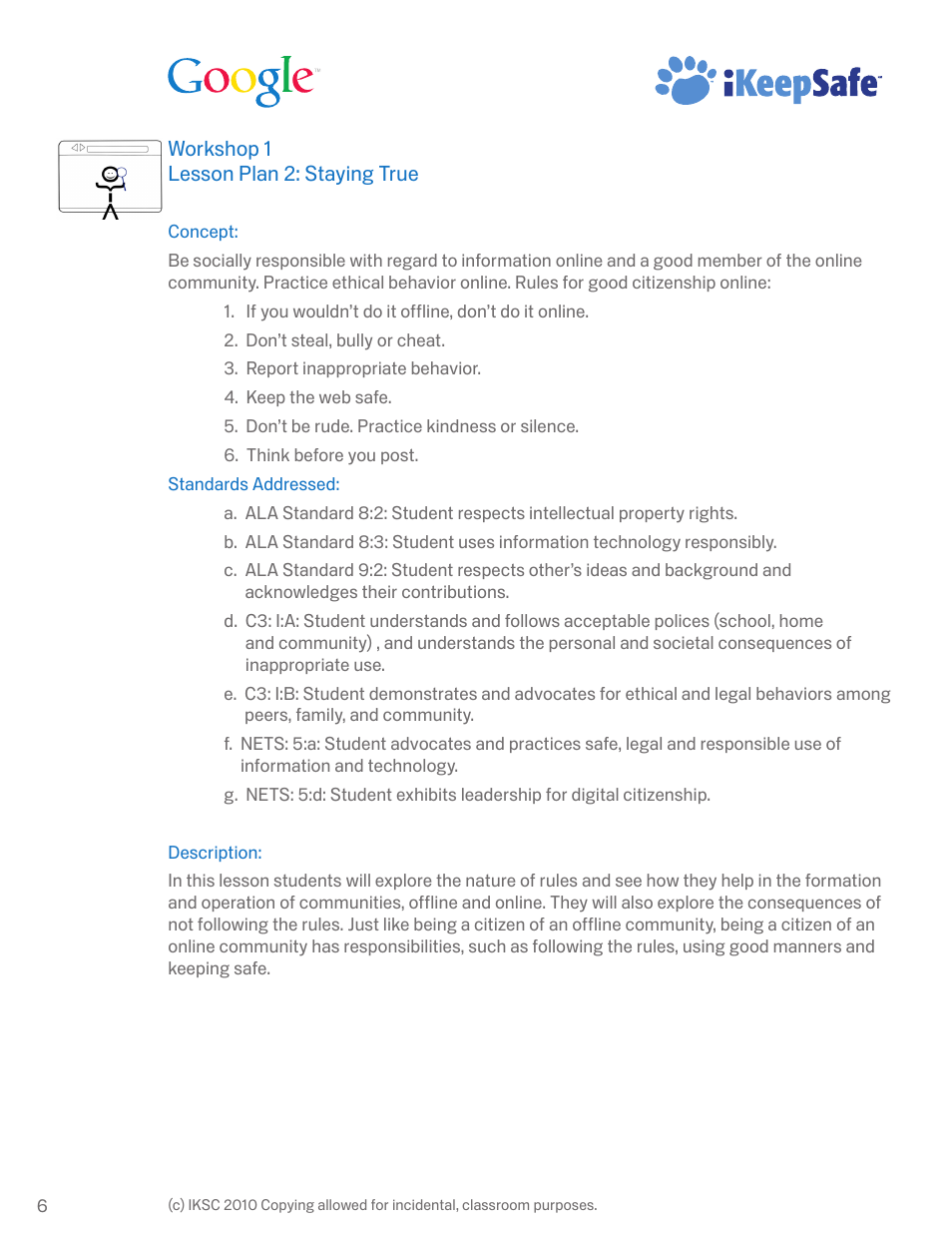 Google Internet Keep Safe Workshop 1: Detecting Lies and Staying True Instructor Handbook User Manual | Page 10 / 36