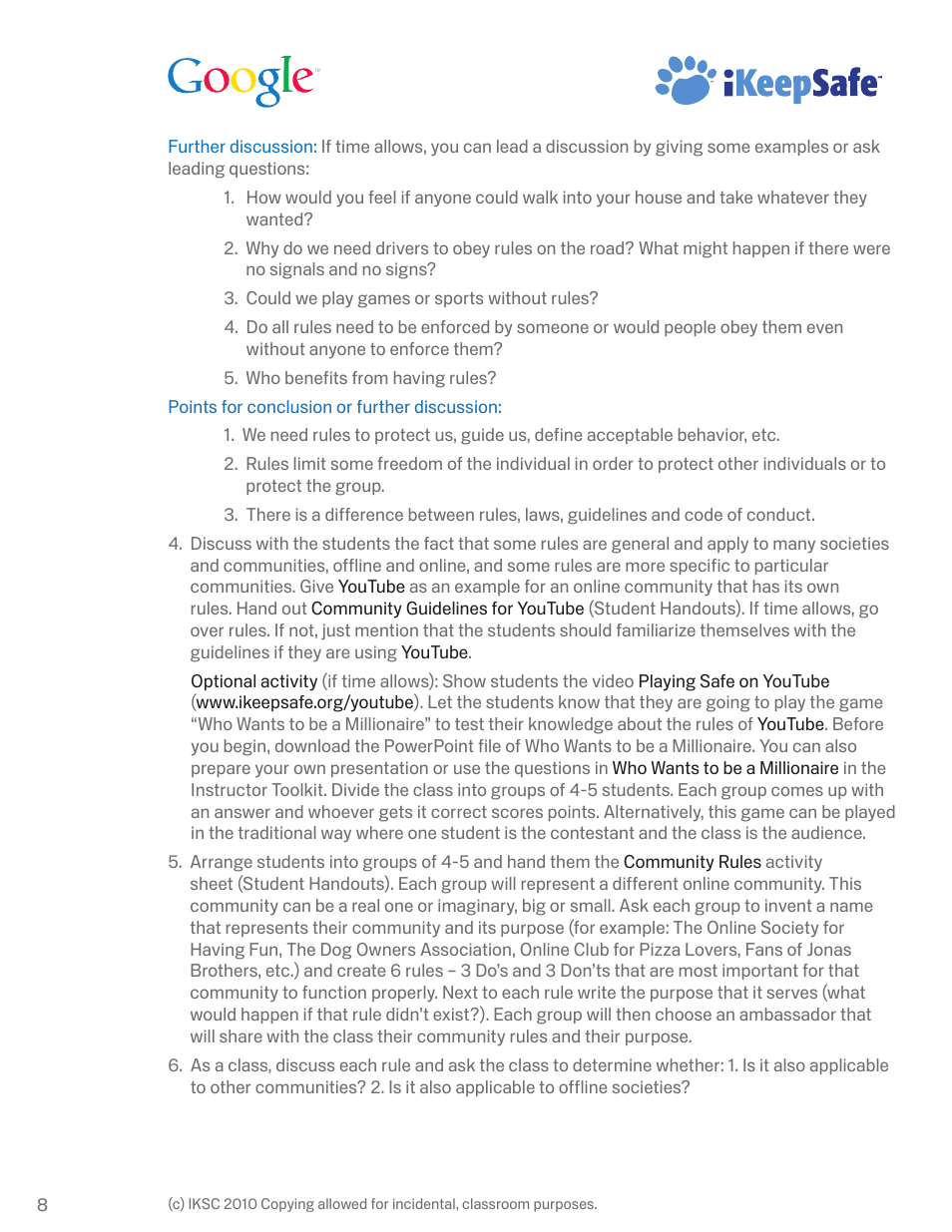 Google Internet Keep Safe Workshop 1: Detecting Lies and Staying True Instructor Handbook User Manual | Page 12 / 36