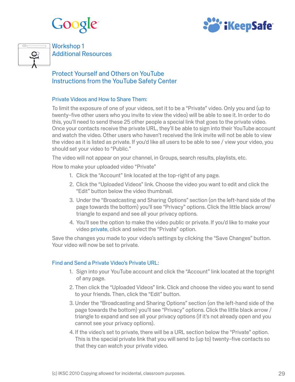Google Internet Keep Safe Workshop 1: Detecting Lies and Staying True Instructor Handbook User Manual | Page 33 / 36