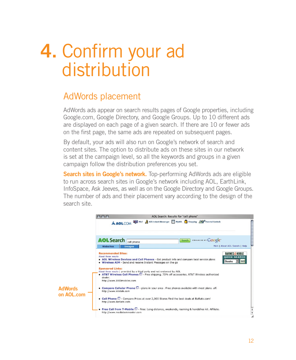 Confi rm your ad distribution | Google Moving to Google AdWords A Hands-On Guide for Premium Advertisers User Manual | Page 14 / 24