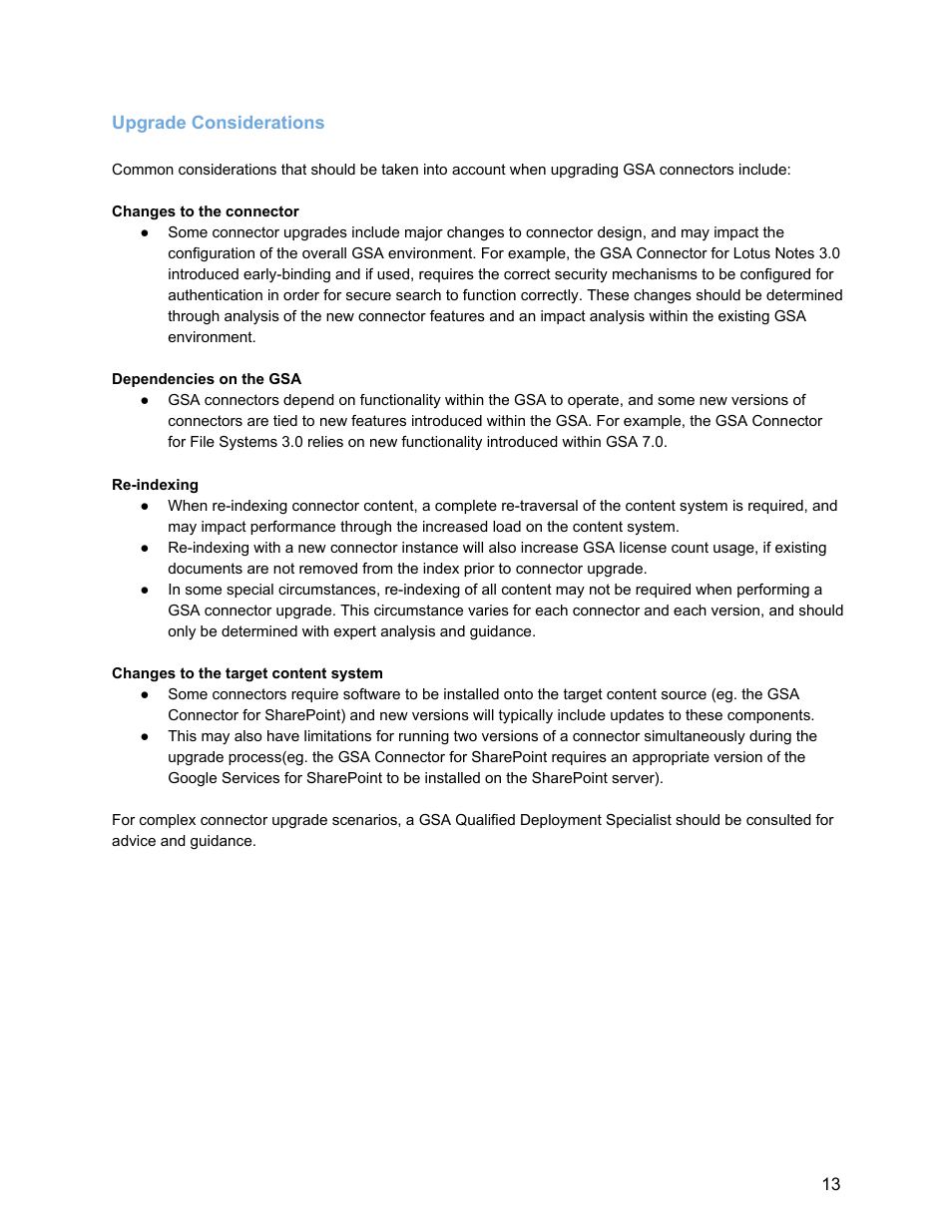 Google Search Appliance Upgrade and Migration Handbook User Manual | Page 13 / 22