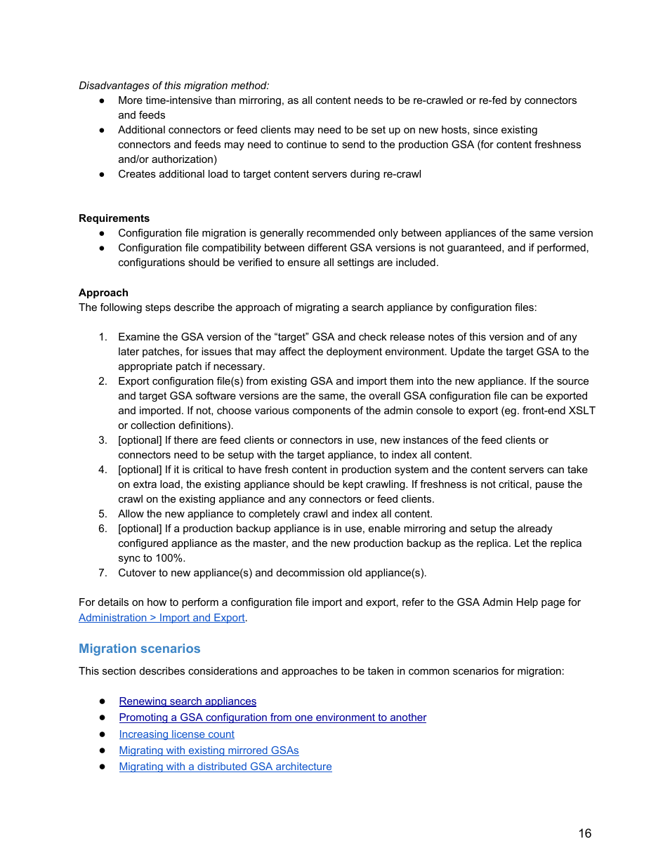 Google Search Appliance Upgrade and Migration Handbook User Manual | Page 16 / 22