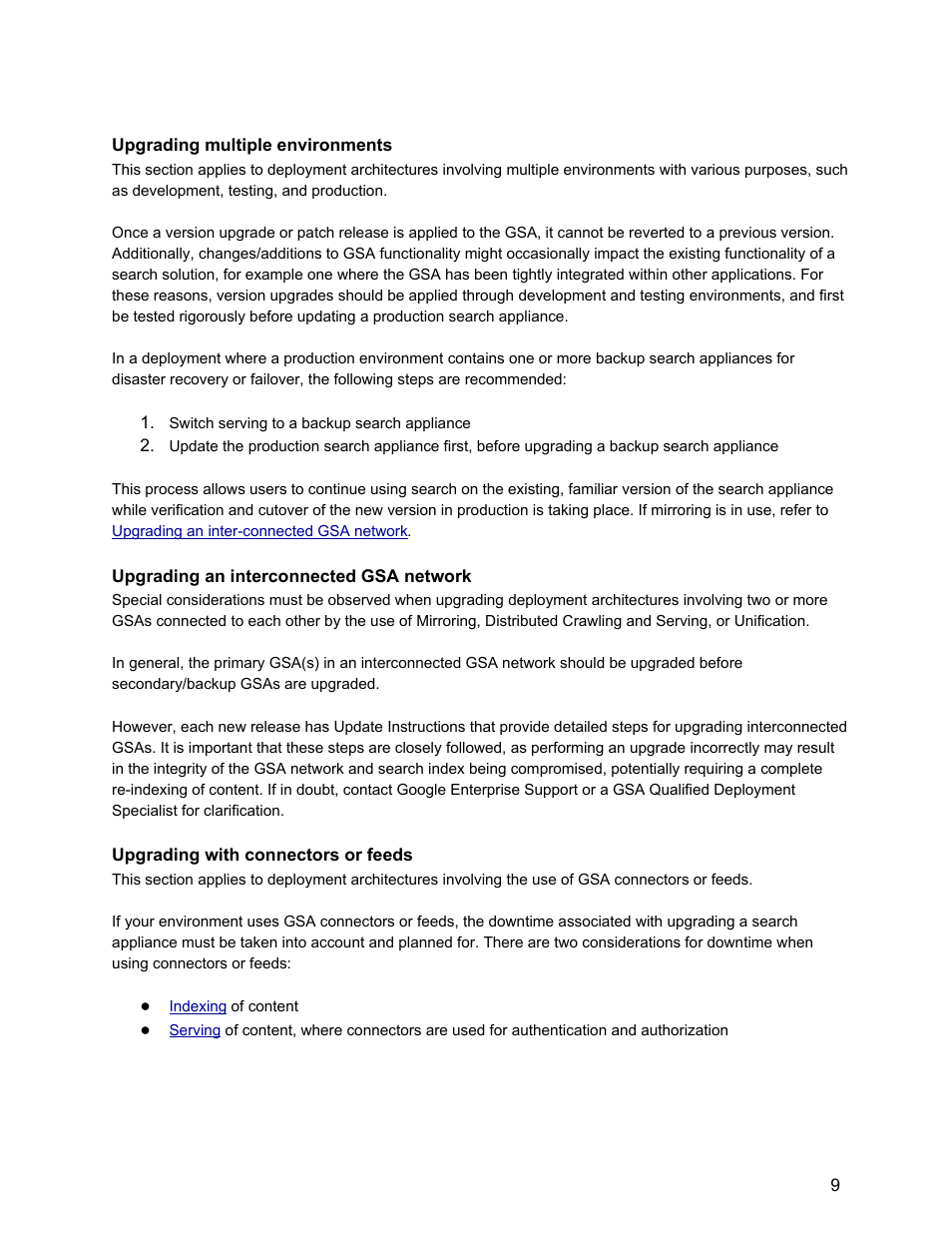 Google Search Appliance Upgrade and Migration Handbook User Manual | Page 9 / 22