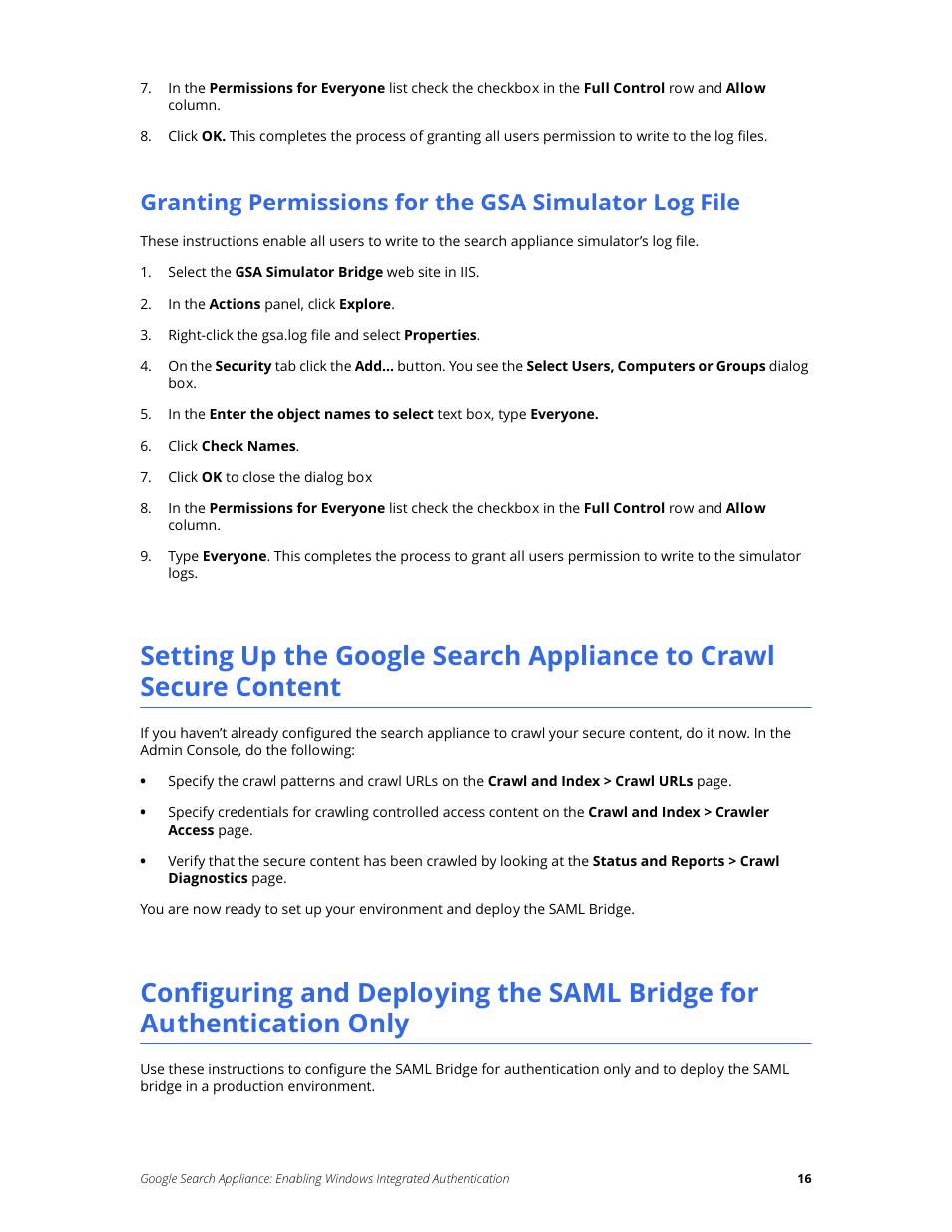 Google Search Appliance Enabling Windows Integrated Authentication version 6.8 User Manual | Page 16 / 25