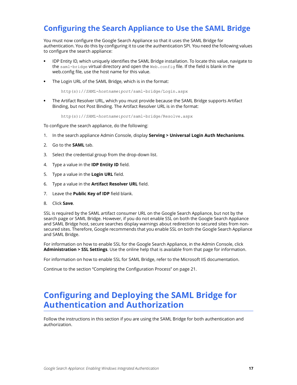Google Search Appliance Enabling Windows Integrated Authentication version 6.8 User Manual | Page 17 / 25