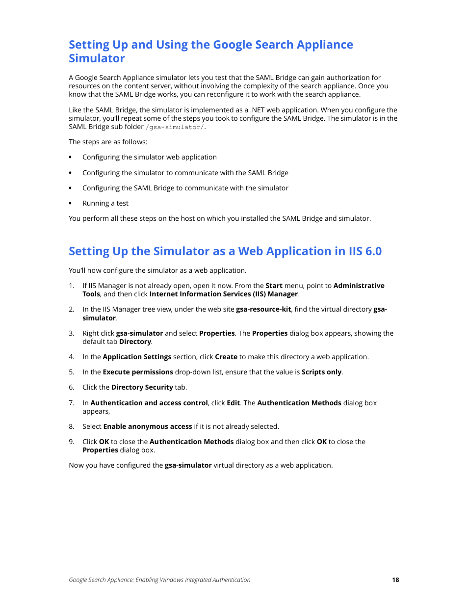 Google Search Appliance Enabling Windows Integrated Authentication version 6.8 User Manual | Page 18 / 25