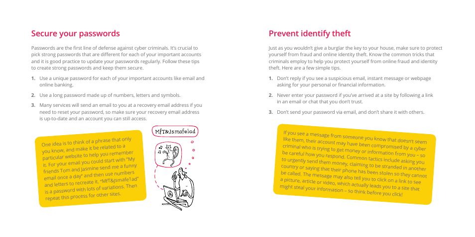 Secure your passwords, Prevent identify theft | Google Good to Know A guide to staying safe and secure online User Manual | Page 3 / 13