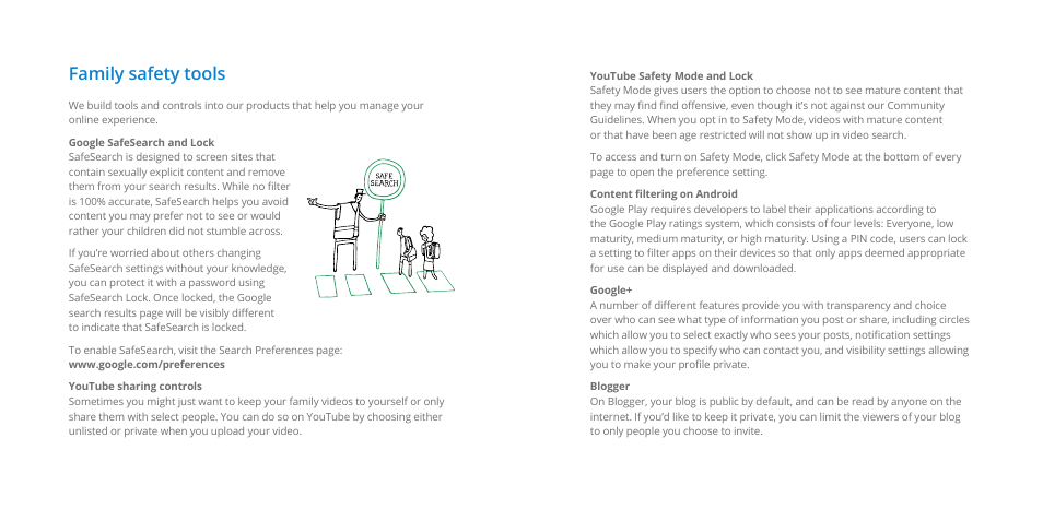 Family safety tools | Google Good to Know A guide to staying safe and secure online User Manual | Page 9 / 13