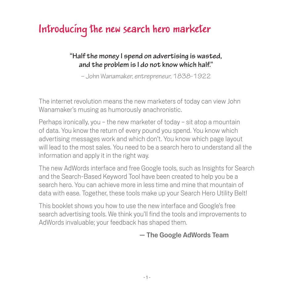 Introducing the new search hero marketer | Google Search hero Utility Belt Instruction Manual User Manual | Page 3 / 20