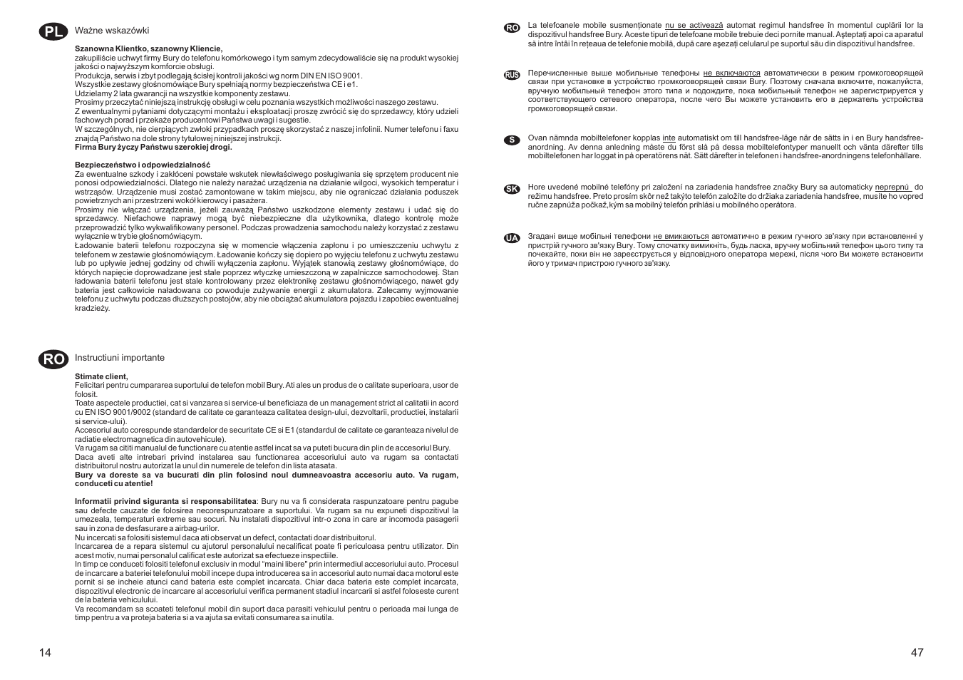 BURY UNI Take&Talk User Manual | Page 14 / 30