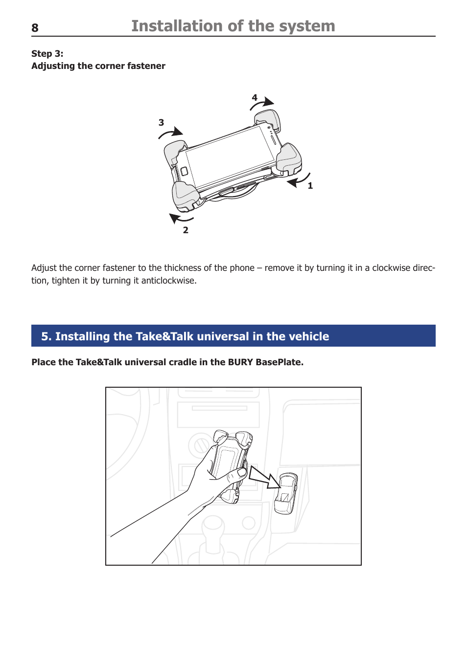 Installation of the system | BURY UNI Take&Talk universal User Manual | Page 10 / 24