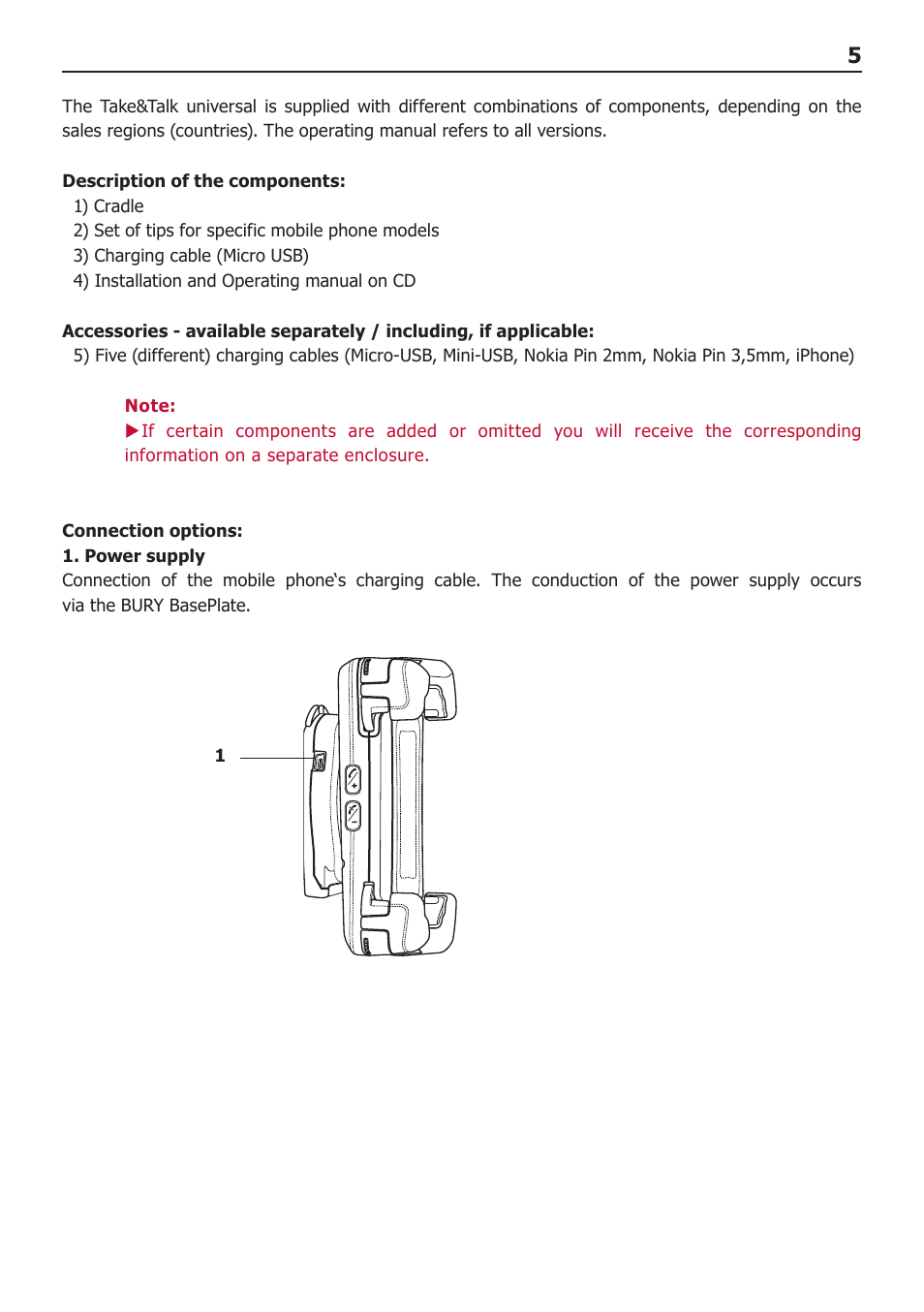 BURY UNI Take&Talk universal User Manual | Page 7 / 24