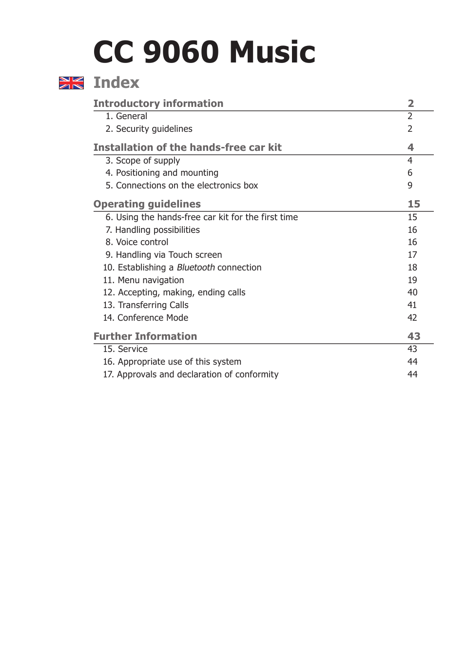 BURY CC 9060 Music USER Manual User Manual | 44 pages