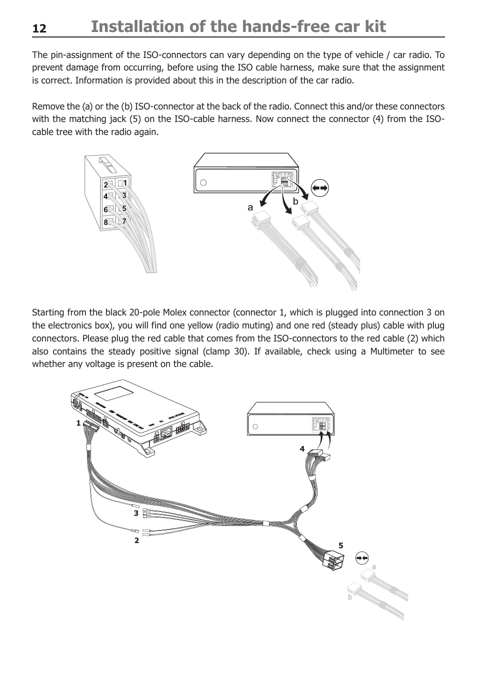 Installation of the hands-free car kit | BURY CC 9060 Music USER Manual User Manual | Page 12 / 44