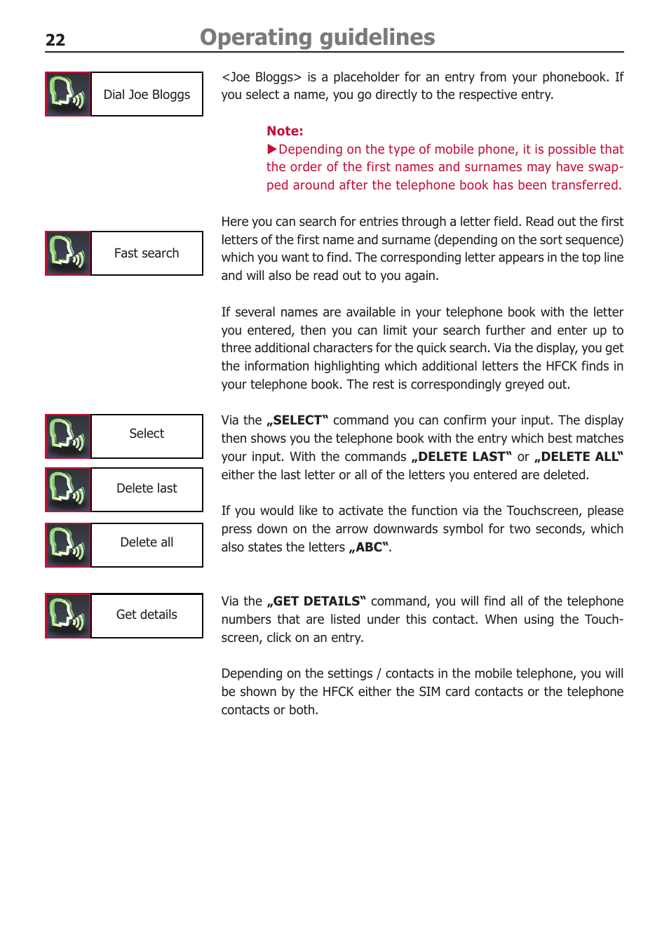 Operating guidelines | BURY CC 9060 Music USER Manual User Manual | Page 22 / 44