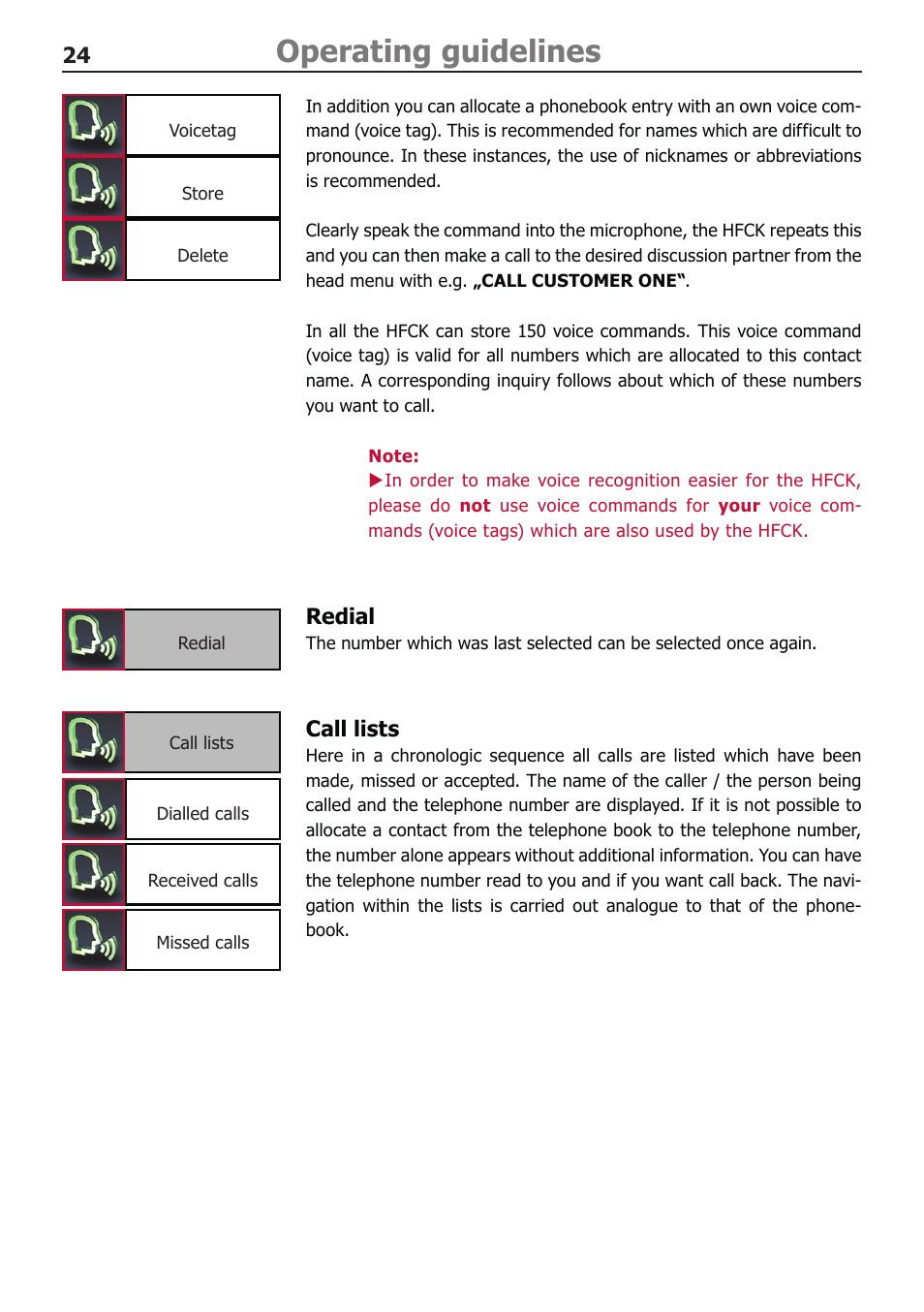 Operating guidelines | BURY CC 9060 Music USER Manual User Manual | Page 24 / 44