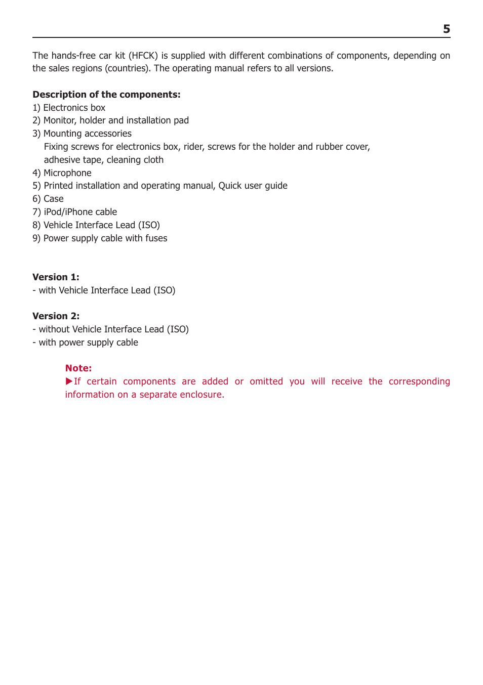 BURY CC 9060 Music USER Manual User Manual | Page 5 / 44