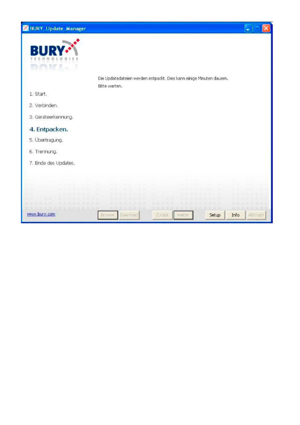 BURY AD9060 Update guide with MS Windows Software User Manual | Page 15 / 19