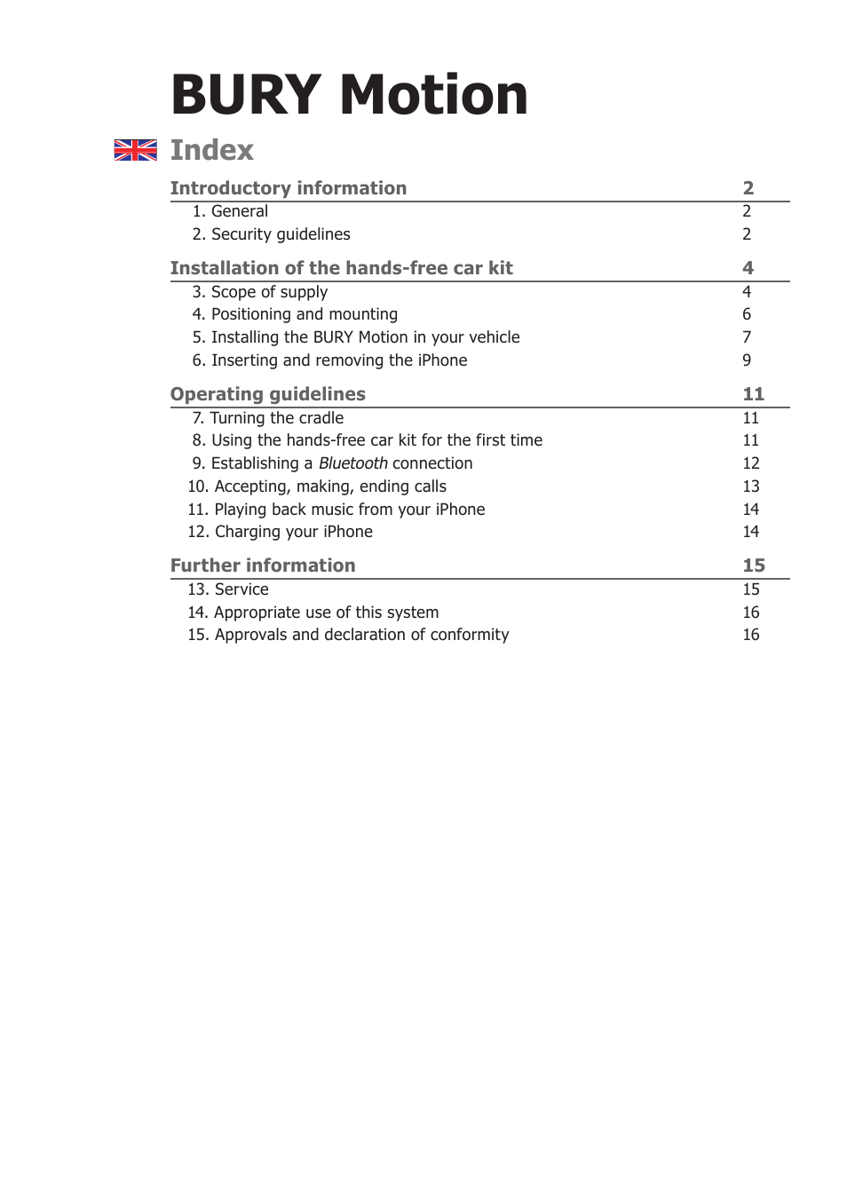 BURY Motion User Manual | 16 pages