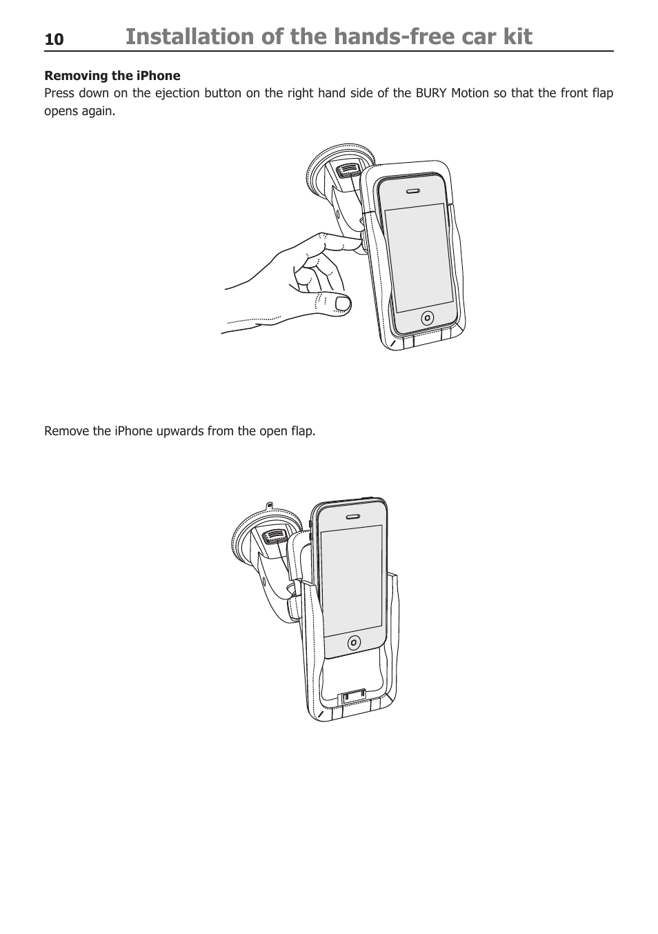 Installation of the hands-free car kit | BURY Motion User Manual | Page 10 / 16