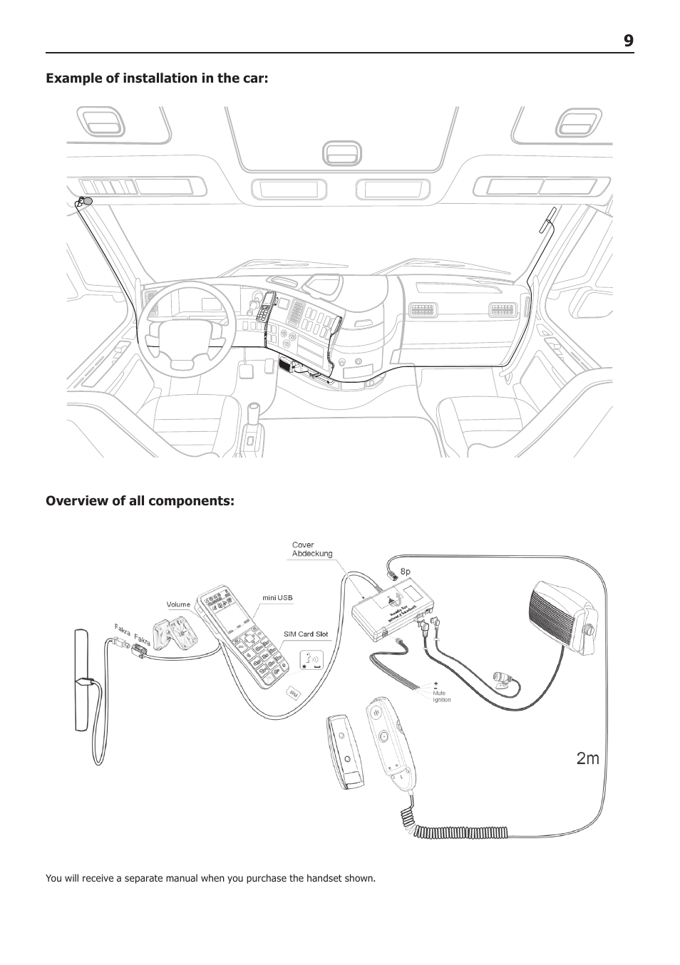 BURY CP 1000 CarPhone USER Manual User Manual | Page 9 / 32
