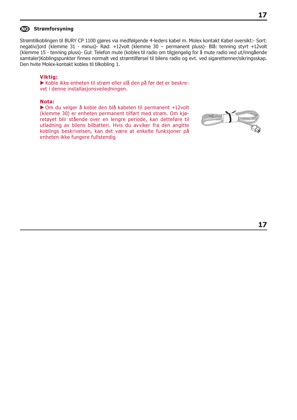 BURY CP 1000 CarPhone USER Manual User Manual | Page 17 / 30