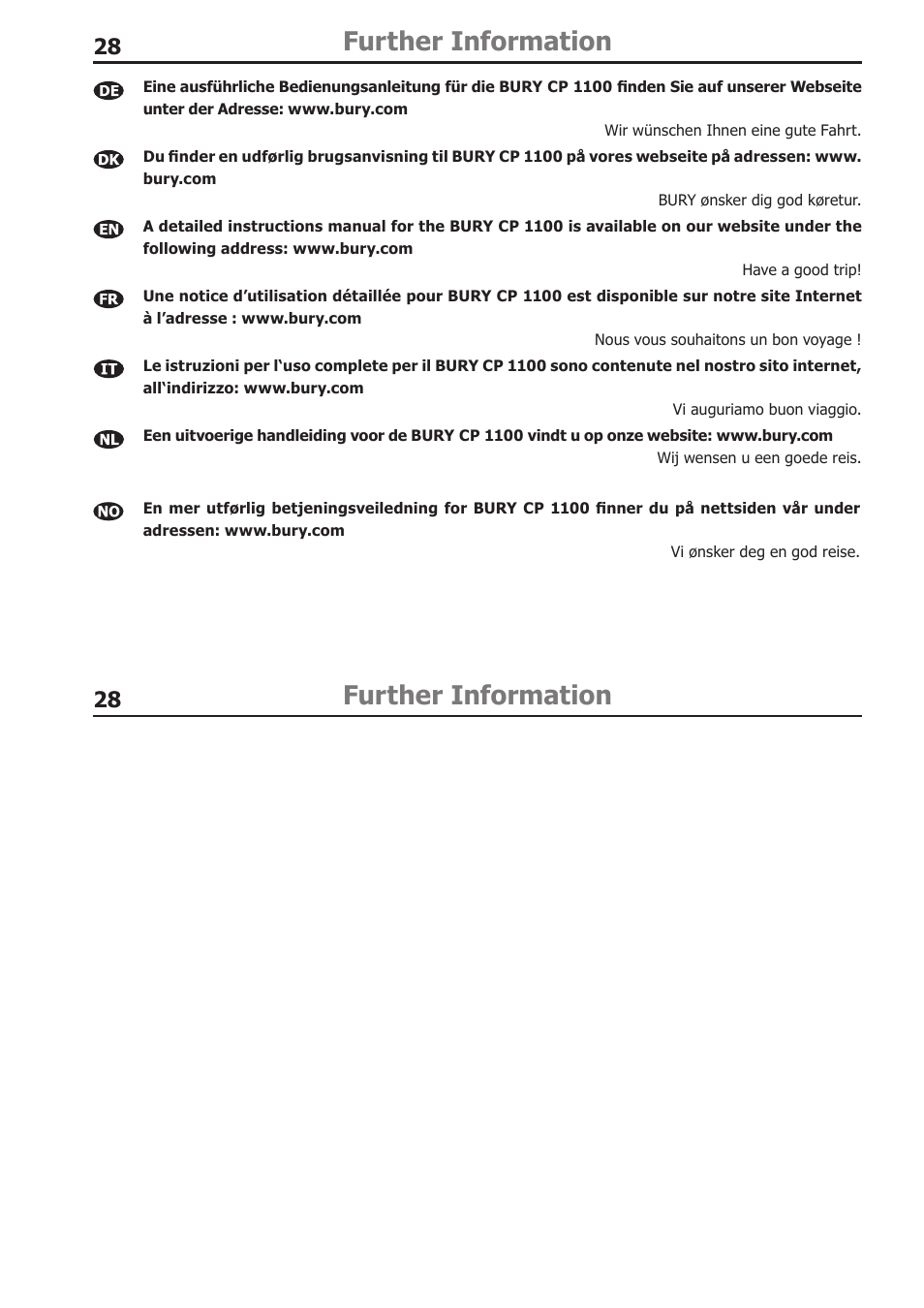 Further information | BURY CP 1000 CarPhone USER Manual User Manual | Page 28 / 30