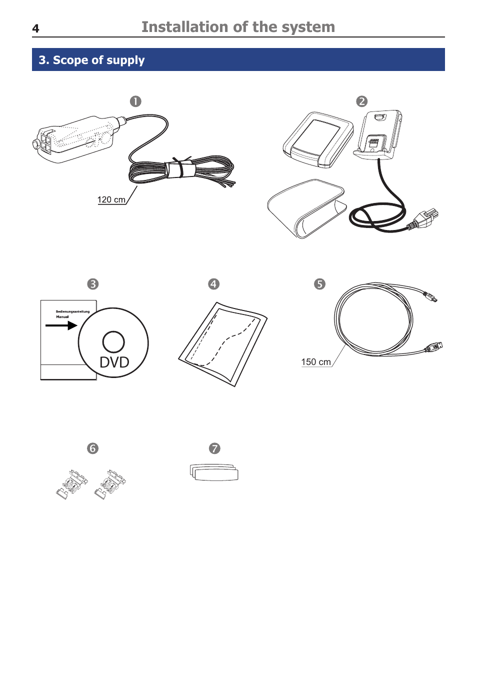 Installation of the system, Scope of supply | BURY CL 1010 Time User Manual | Page 4 / 14