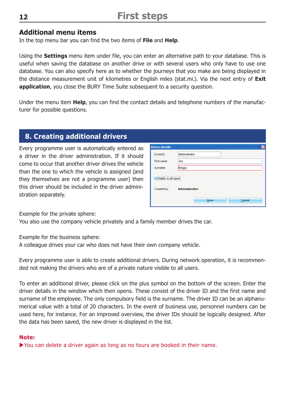 First steps | BURY Time Suite User Manual | Page 12 / 32
