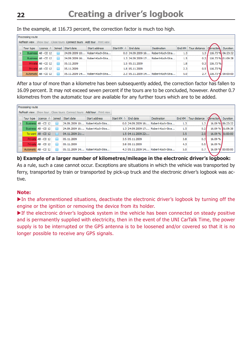 Creating a driver’s logbook | BURY Time Suite User Manual | Page 22 / 32
