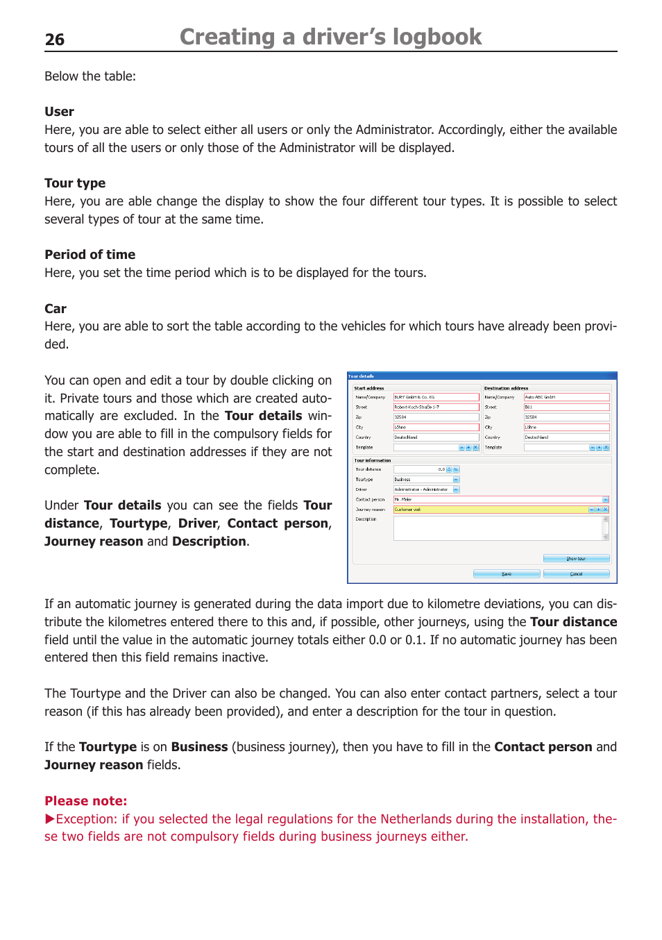 Creating a driver’s logbook | BURY Time Suite User Manual | Page 26 / 32