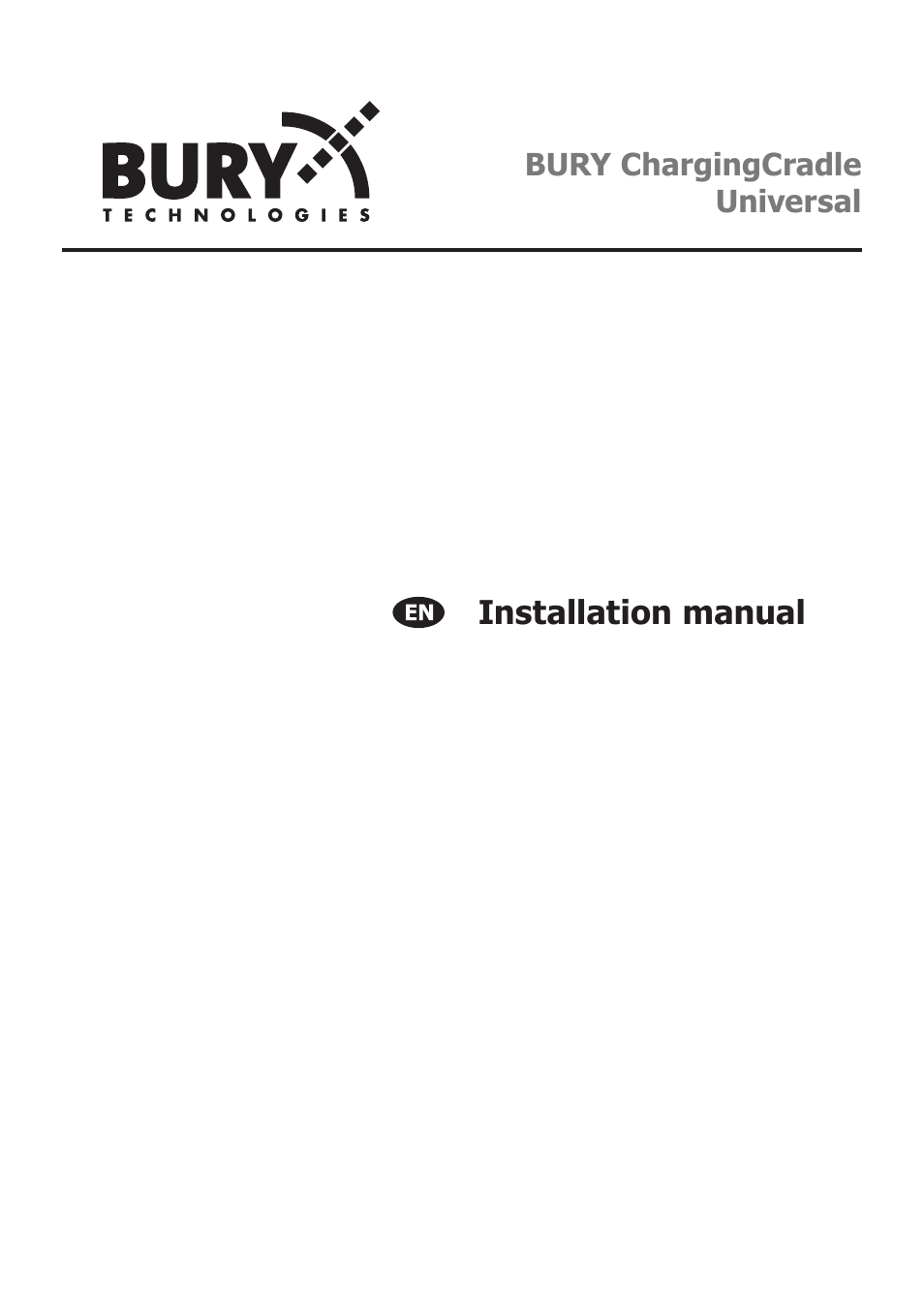 BURY ChargingCradle Universal User Manual | 22 pages