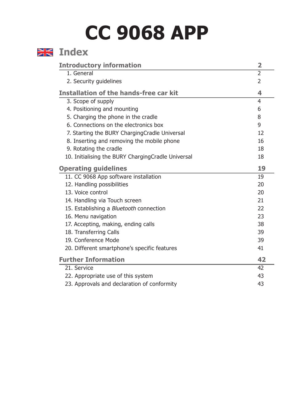 BURY CC 9068 APP USER Manual User Manual | 44 pages