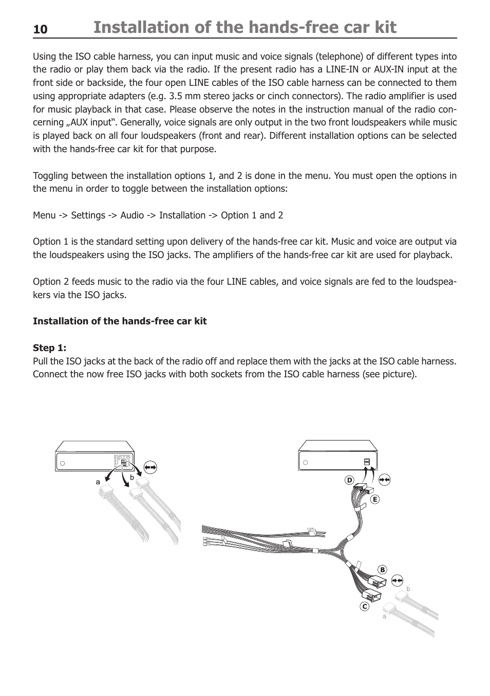 Installation of the hands-free car kit | BURY CC 9068 APP USER Manual User Manual | Page 10 / 44