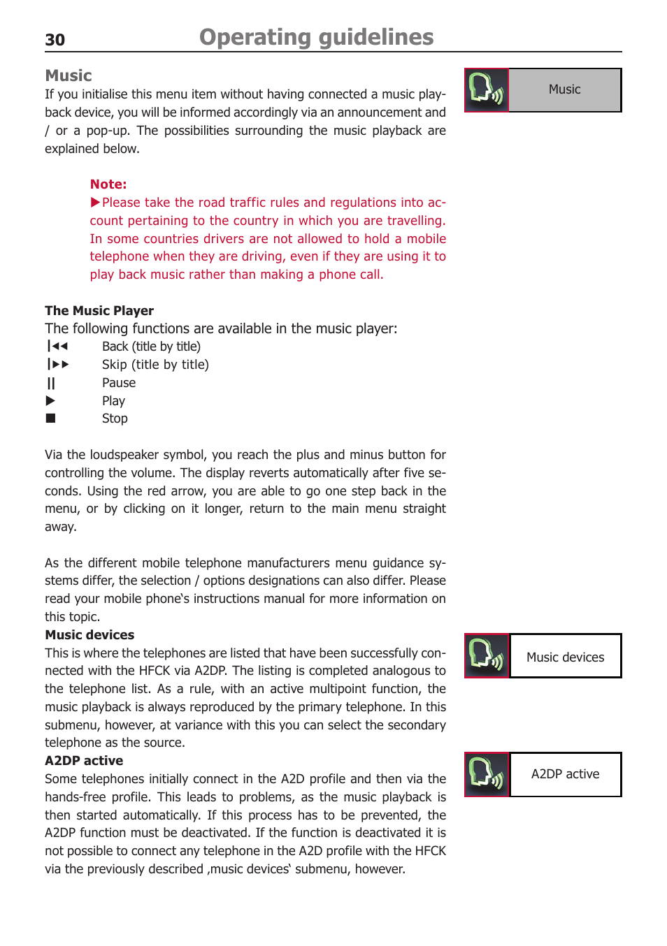 Operating guidelines | BURY CC 9068 APP USER Manual User Manual | Page 30 / 44